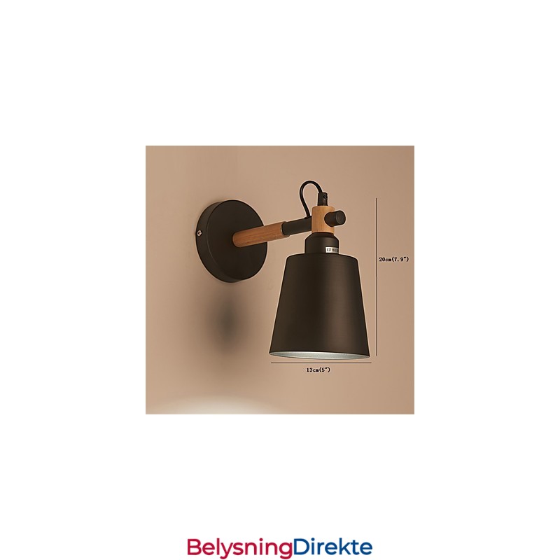 Vintage Tre Art Deco Metall Metall Rustikk Vegglampe Stue Spisestue Gang Vegglampe Svart Hvit Valgfritt