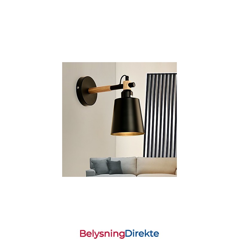 Vintage Tre Art Deco Metall Metall Rustikk Vegglampe Stue Spisestue Gang Vegglampe Svart Hvit Valgfritt