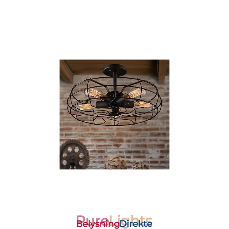 Amerikansk Landlig Industridesignerlampe Personlig Lampe Europeisk Retro Viftetaklampe