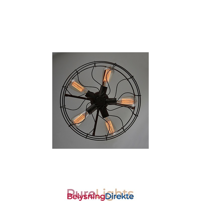 Amerikansk Landlig Industridesignerlampe Personlig Lampe Europeisk Retro Viftetaklampe