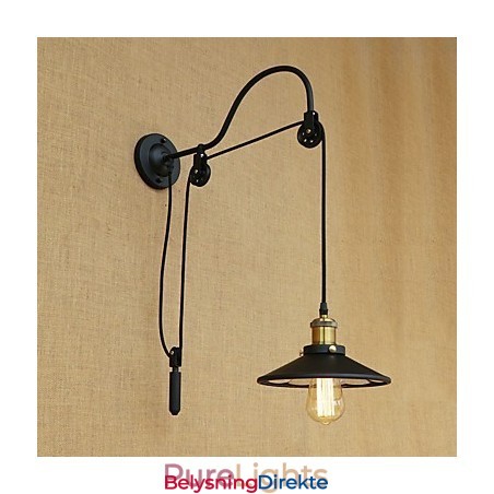 Landlig Retro-Maleri Med Justerbar Løftefunksjon For Omgivelseslys Vegglampe Med Vegg