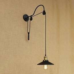 Landlig Retro-Maleri Med Justerbar Løftefunksjon For Omgivelseslys Vegglampe Med Vegg