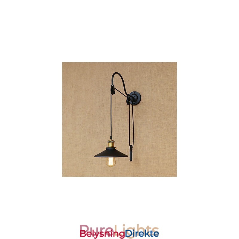Landlig Retro-Maleri Med Justerbar Løftefunksjon For Omgivelseslys Vegglampe Med Vegg