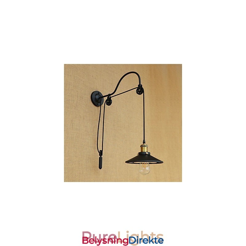 Landlig Retro-Maleri Med Justerbar Løftefunksjon For Omgivelseslys Vegglampe Med Vegg