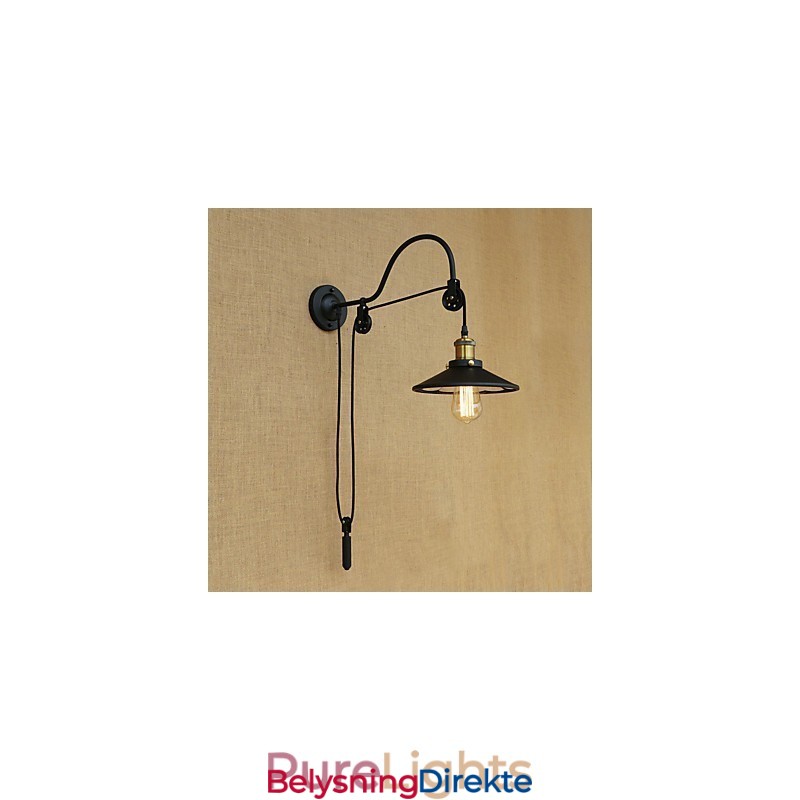 Landlig Retro-Maleri Med Justerbar Løftefunksjon For Omgivelseslys Vegglampe Med Vegg
