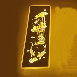 Integrert Moderne Samtidskunstnerisk Moderne Samtidsmalerifunksjon For Omgivende Lysvegglamper