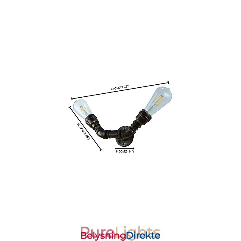 Rustikk Hytte Tradisjonell Klassisk Antikk Messingfunksjon For Omgivelseslys Vegglampe Vegglampe