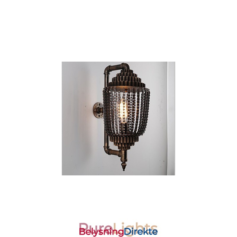 Vintage Industriell Vindlampe I Jern