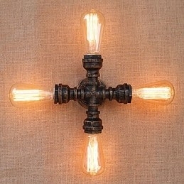 Landlig Retro-Maling For Mini-Stil Svingarm Inkludert Omgivelseslys På Veggen