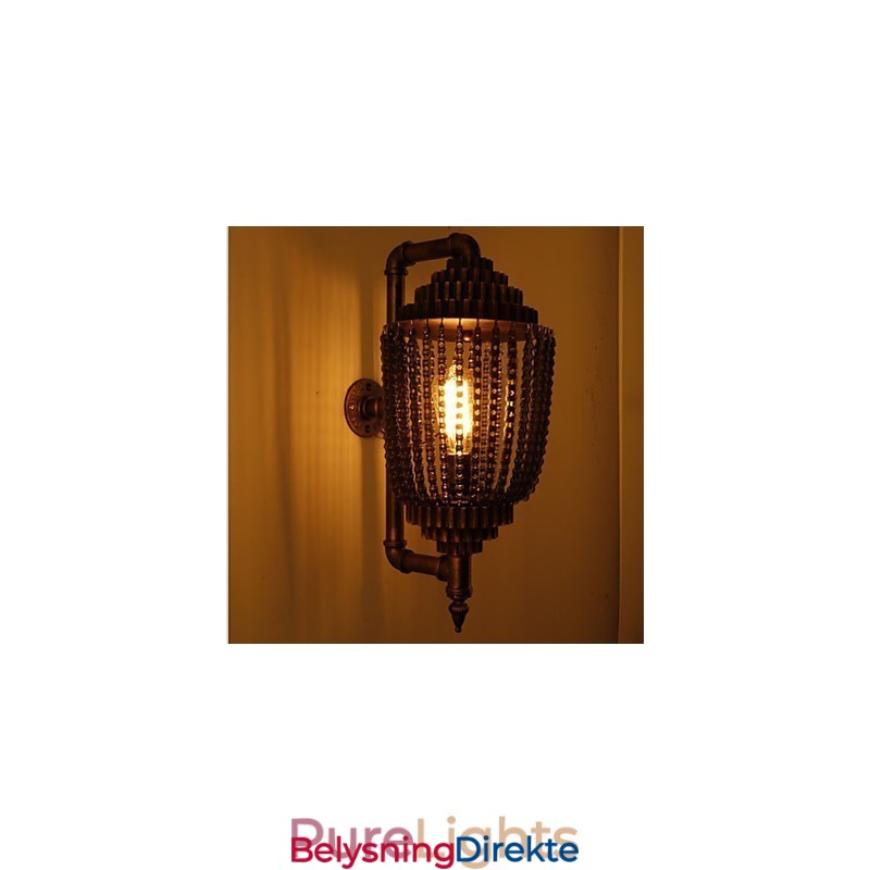 Vintage Industriell Vindlampe I Jern