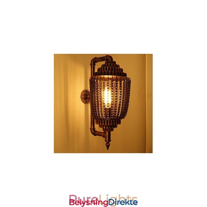 Vintage Industriell Vindlampe I Jern