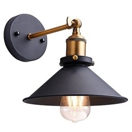 2 Stk. Metallvegglampe Industriell Vegglampe Vintage Edison Simplicity-Lampe For Kafé, Klubb, Barbelysning