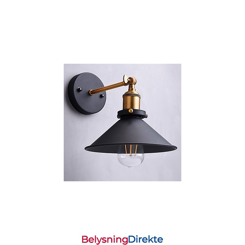 2 Stk. Metallvegglampe Industriell Vegglampe Vintage Edison Simplicity-Lampe For Kafé, Klubb, Barbelysning