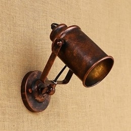 Malt Stålvegglampe Dum Svart Amerikansk Kaffedekorasjon Retro Vegglampe Lyssabellampe På Vegg