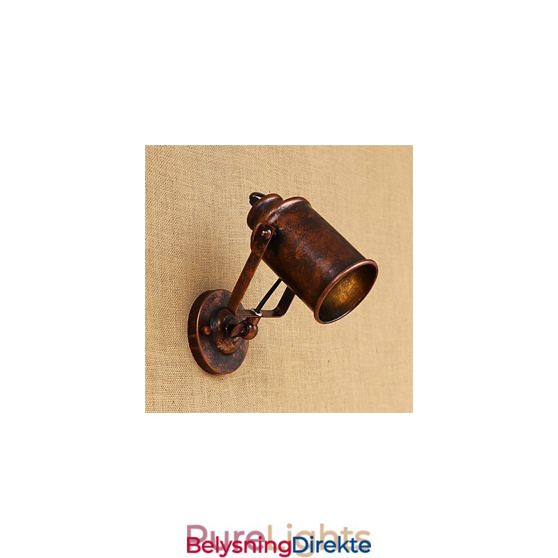 Malt Stålvegglampe Dum Svart Amerikansk Kaffedekorasjon Retro Vegglampe Lyssabellampe På Vegg