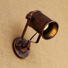 Malt Stålvegglampe Dum Svart Amerikansk Kaffedekorasjon Retro Vegglampe Lyssabellampe På Vegg