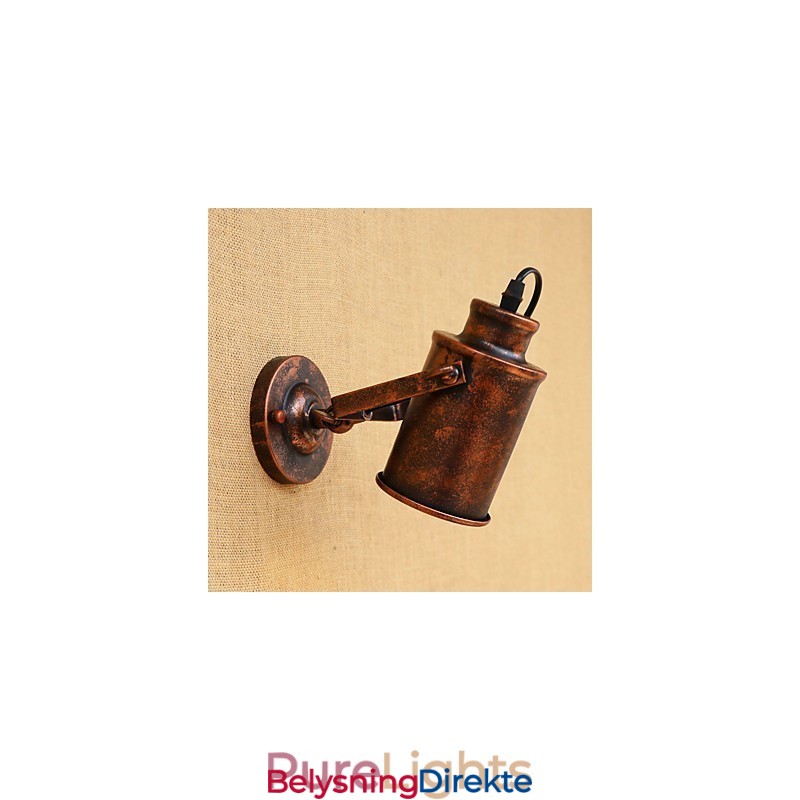 Malt Stålvegglampe Dum Svart Amerikansk Kaffedekorasjon Retro Vegglampe Lyssabellampe På Vegg