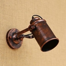 Malt Stålvegglampe Dum Svart Amerikansk Kaffedekorasjon Retro Vegglampe Lyssabellampe På Vegg