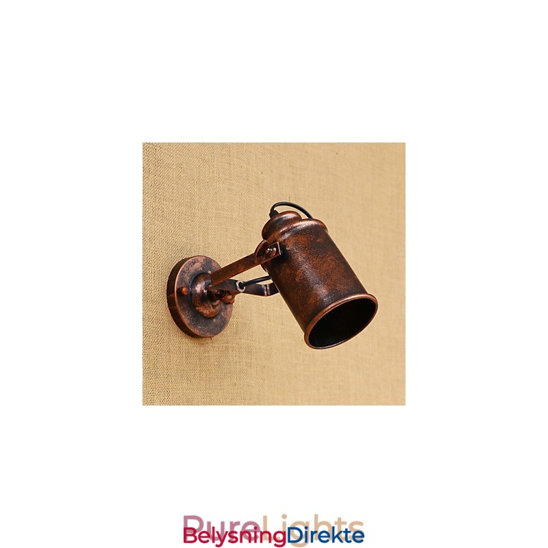 Malt Stålvegglampe Dum Svart Amerikansk Kaffedekorasjon Retro Vegglampe Lyssabellampe På Vegg