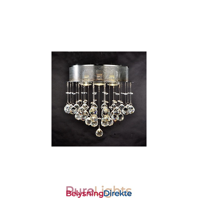 Tradisjonell Klassisk Krystallkrom Metall Innfelt Montering