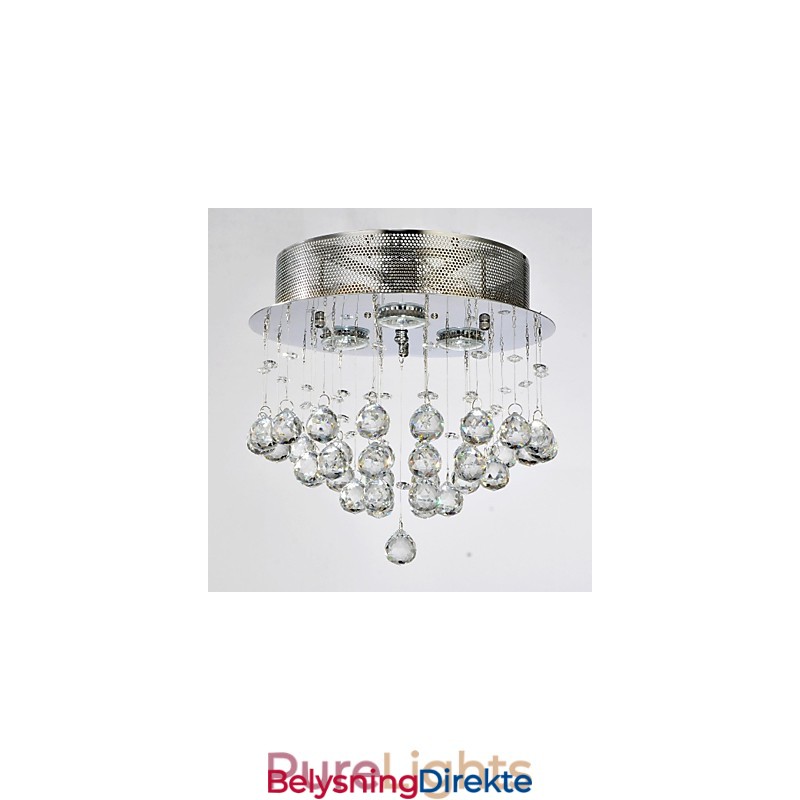 Tradisjonell Klassisk Krystallkrom Metall Innfelt Montering