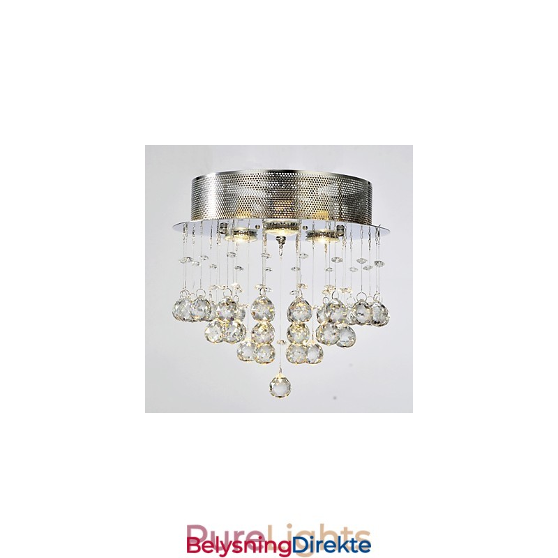 Tradisjonell Klassisk Krystallkrom Metall Innfelt Montering