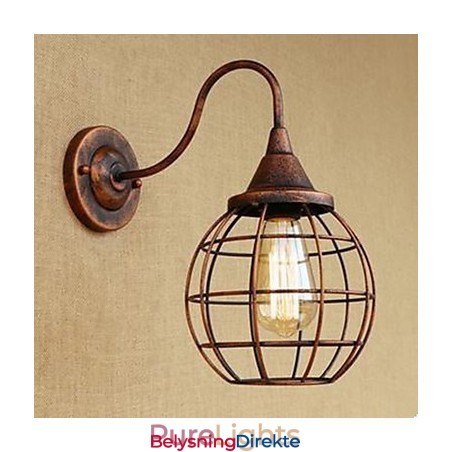 Iron Art Retro Rustfarget Arbeidsrom/Nattbordslampe Til Stue