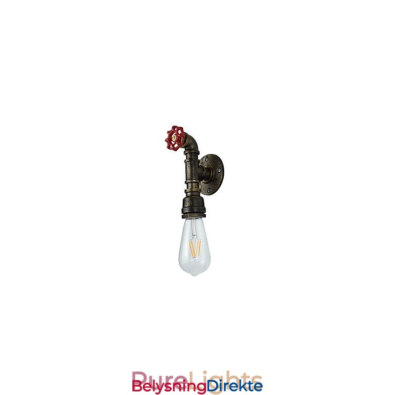 Vegglampe Vegglampe Veggjernsvegglampe Dum Black Lightsaber-Lampe På Veggen