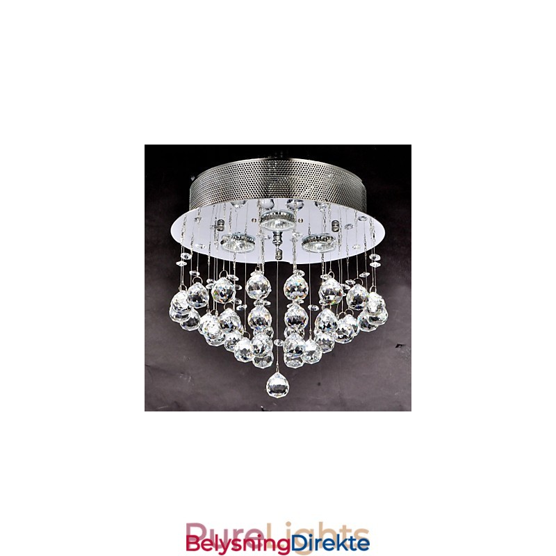 Tradisjonell Klassisk Krystallkrom Metall Innfelt Montering