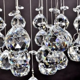 Tradisjonell Klassisk Krystallkrom Metall Innfelt Montering