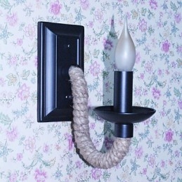 Retro Vegglampe Med Hamptau, Kreativ Personlighet, Barjernstearinlys