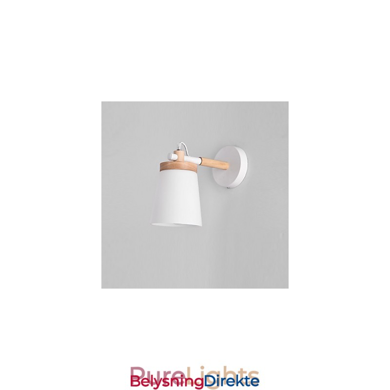 Vegglampe Med Glassskjerm Og Metallfot Har Omgivelseslys, Vegglampetter