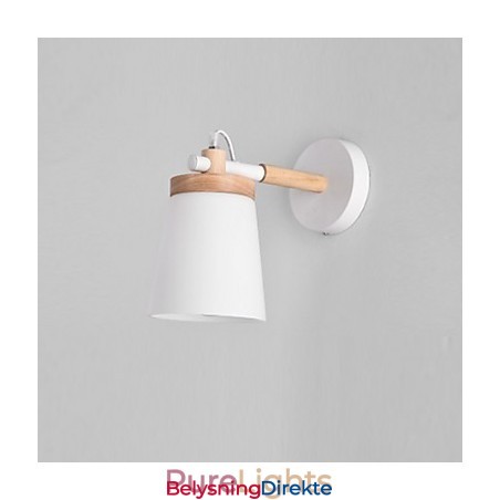 Vegglampe Med Glassskjerm Og Metallfot Har Omgivelseslys, Vegglampetter