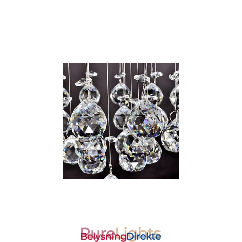 Tradisjonell Klassisk Krystallkrom Metall Innfelt Montering