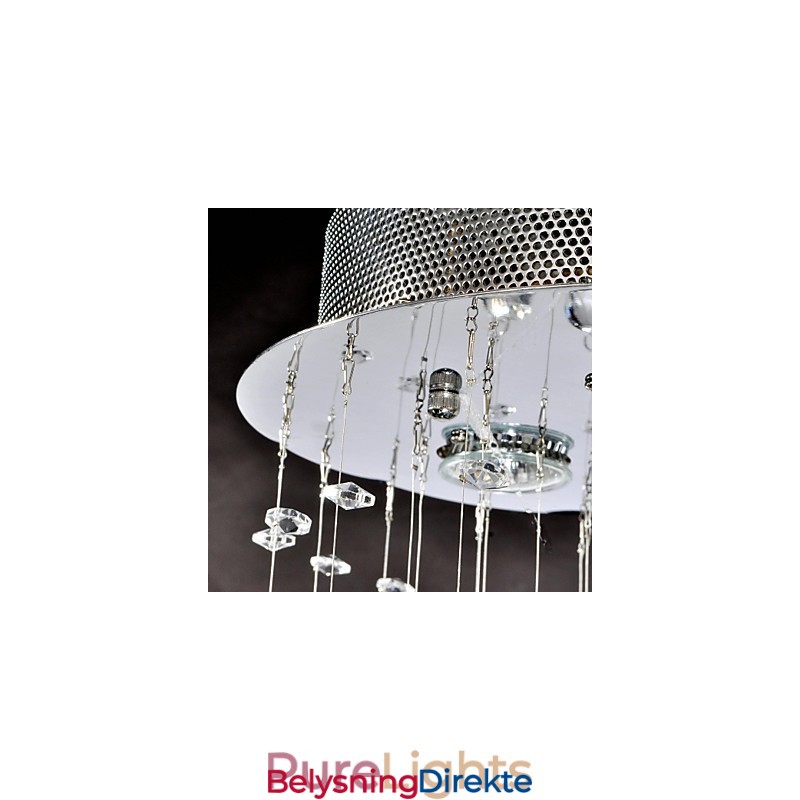 Tradisjonell Klassisk Krystallkrom Metall Innfelt Montering