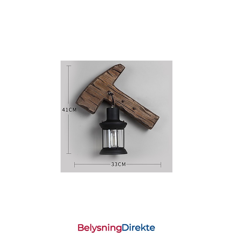 Enkelthodet Industriell Vintage Retro Tre Metall Maling Farge Vegglampe For Hjem Hotell Korridor Dekor Vegglampe