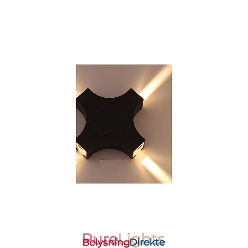 Integrert Enkel, Nyskapende Landlig Funksjon For Øyebeskyttelse, Omgivelseslys, Vegglampe Med Kryssstjerne, Vanntett Vegglampe For Gårdsplass