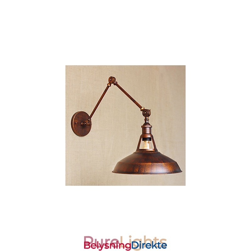 Lang Arm Halvrusten Industriell Retro Nostalgisk Uttrekkbar Sammenleggbar Vegglampe Vegglampe