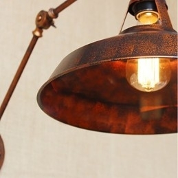 Lang Arm Halvrusten Industriell Retro Nostalgisk Uttrekkbar Sammenleggbar Vegglampe Vegglampe