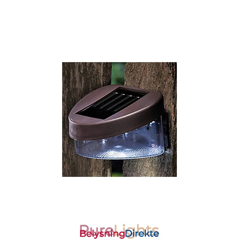 Hvitt Lys Solcelledrevet Lys Sti Vegg Landskapsmontering Hage Gjerde Lys