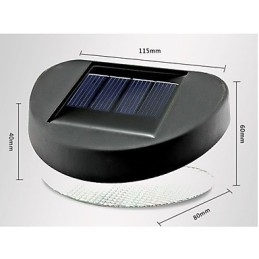 Hvitt Lys Solcelledrevet Lys Sti Vegg Landskapsmontering Hage Gjerde Lys