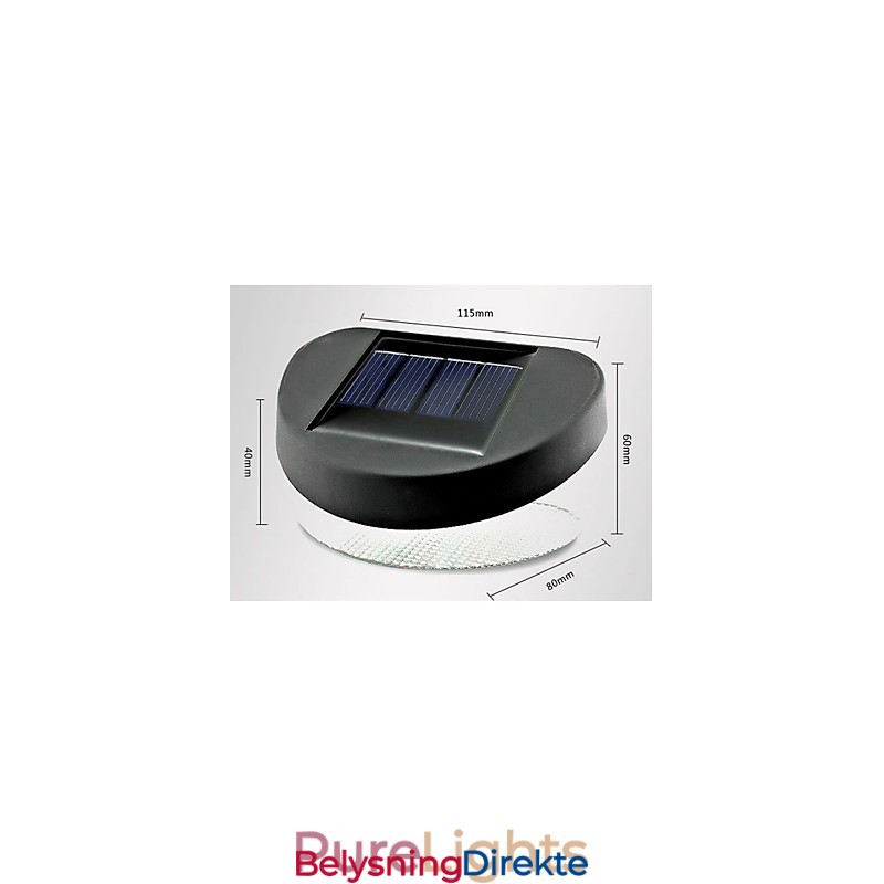 Hvitt Lys Solcelledrevet Lys Sti Vegg Landskapsmontering Hage Gjerde Lys