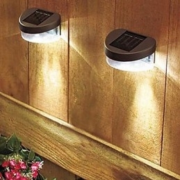 Hvitt Lys Solcelledrevet Lys Sti Vegg Landskapsmontering Hage Gjerde Lys