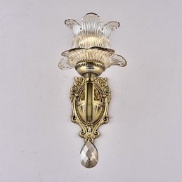 Rustikk Messingdetalj For Mini-Stil Opplyst Vegglampe I Messing