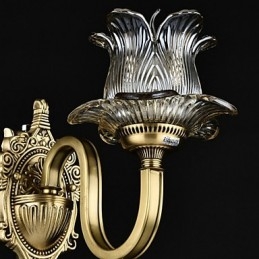 Rustikk Messingdetalj For Mini-Stil Opplyst Vegglampe I Messing