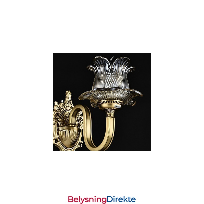 Rustikk Messingdetalj For Mini-Stil Opplyst Vegglampe I Messing