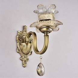 Rustikk Messingdetalj For Mini-Stil Opplyst Vegglampe I Messing