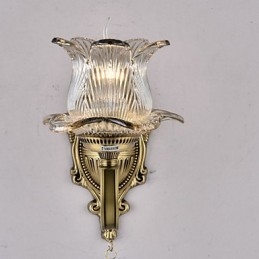 Rustikk Messingdetalj For Mini-Stil Opplyst Vegglampe I Messing