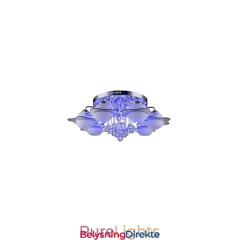 Fjernstyrt 7 Lys Med Blårød Moderne Taklampe For Innfelling