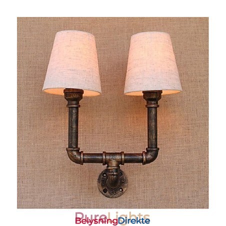 Rustikk Lodge Messingdetalj For Omgivelseslys Vegglampe Vegglampe